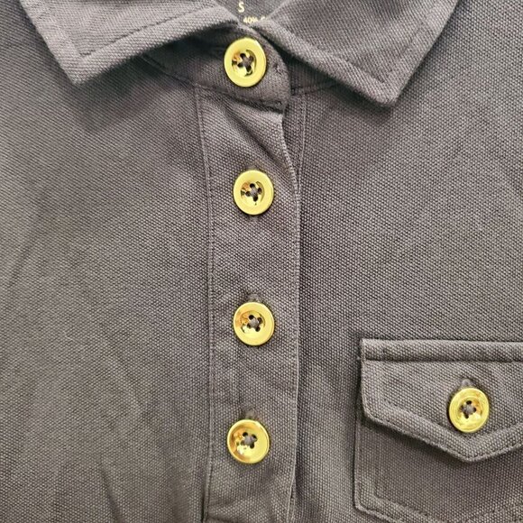 Talbots‎ Women's Dark Brown Soft Modal Cotton Blend 3/4 Sleeve Polo Shirt Size S - Picture 3 of 5